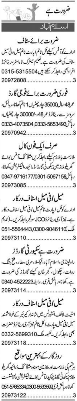 Fresh Executive Jobs 2025 Insurance Agent & Receptionist Islamabad Apply Online