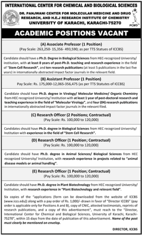 University of Karachi UoK New Education Jobs 2025 Online Apply for Assistant/Associate Professors & Research Officer Vacancies